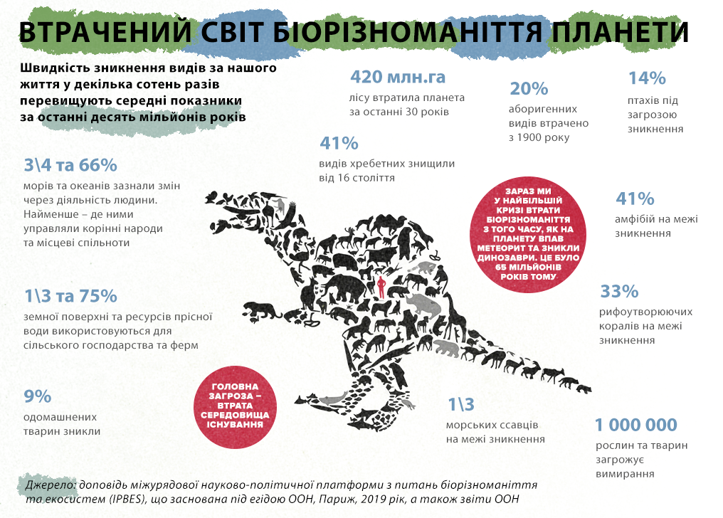 Інфографіка: людина стала для планети метеоритом, який шаленними темпами змінюює її, руйнуючи місце свого життя